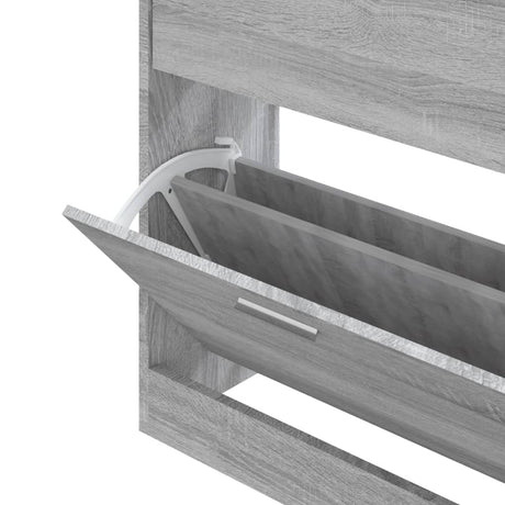 Schoenenkast 63x24x81 cm bewerkt hout grijs sonoma - AllerleiShop