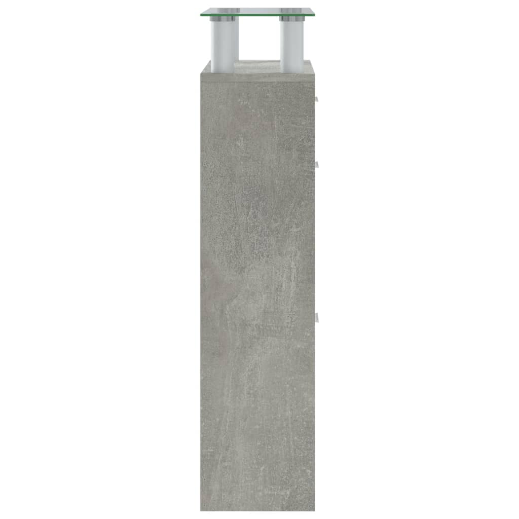 Schoenenkast 63x24x104 cm bewerkt hout betongrijs - AllerleiShop