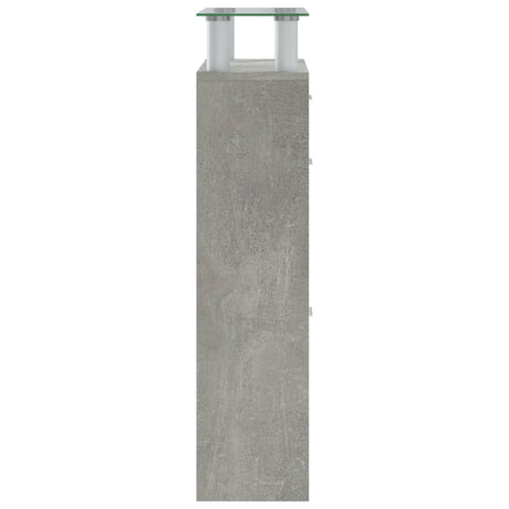 Schoenenkast 63x24x104 cm bewerkt hout betongrijs - AllerleiShop