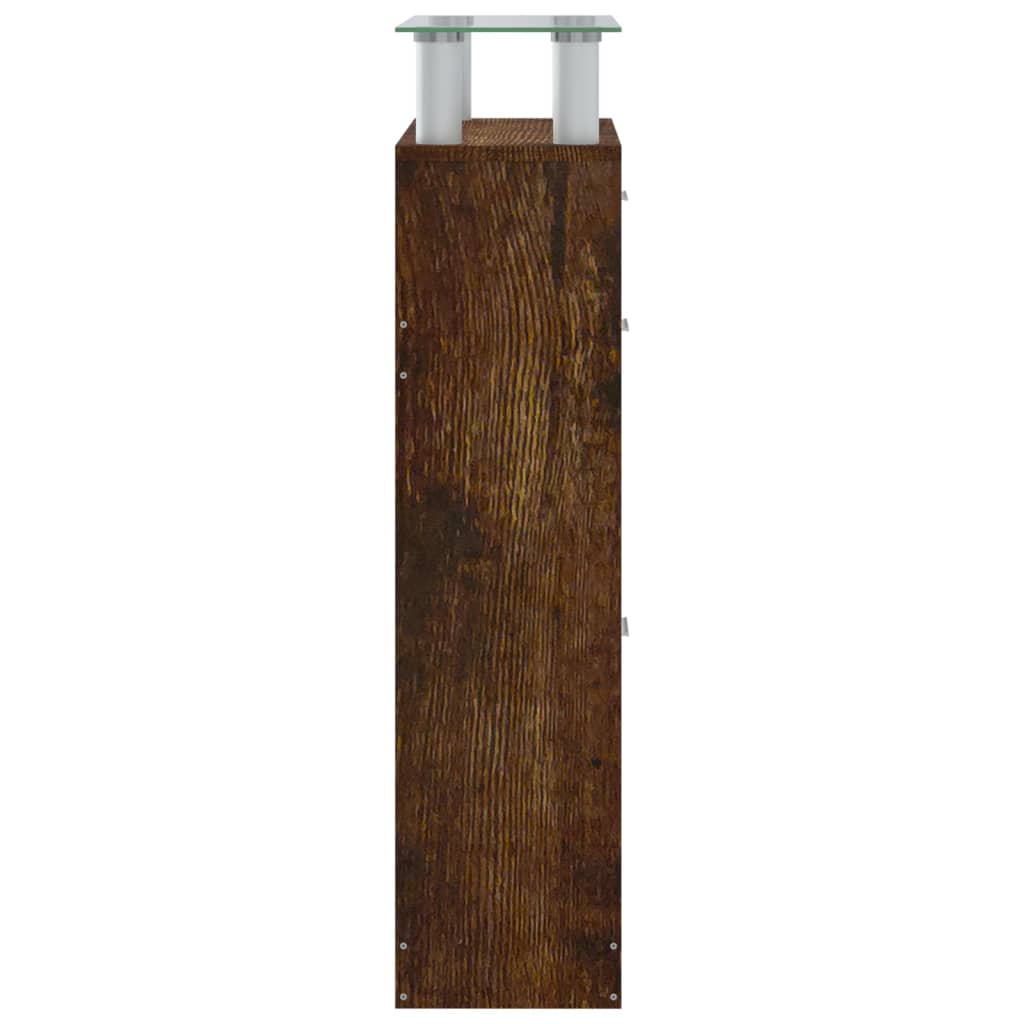 Schoenenkast 63x24x104 cm bewerkt hout gerookt eikenkleurig - AllerleiShop