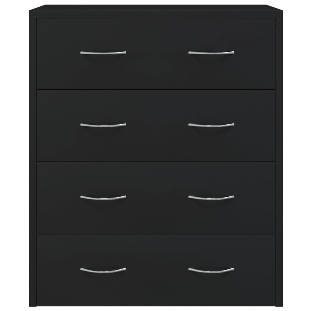 Dressoir met 4 lades 60x30,5x71 cm zwart - AllerleiShop