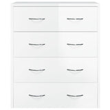 Dressoir met 4 lades 60x30,5x71 cm hoogglans wit - AllerleiShop