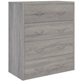 Dressoir met 4 lades 60x30,5x71 cm grijs sonoma - AllerleiShop