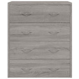 Dressoir met 4 lades 60x30,5x71 cm grijs sonoma - AllerleiShop