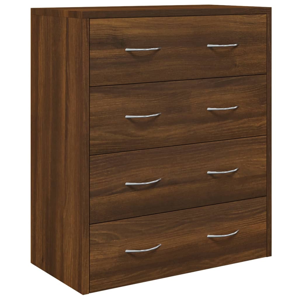 Dressoir met 4 lades 60x30,5x71 cm bruineiken - AllerleiShop