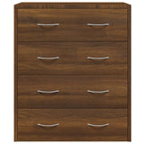 Dressoir met 4 lades 60x30,5x71 cm bruineiken - AllerleiShop