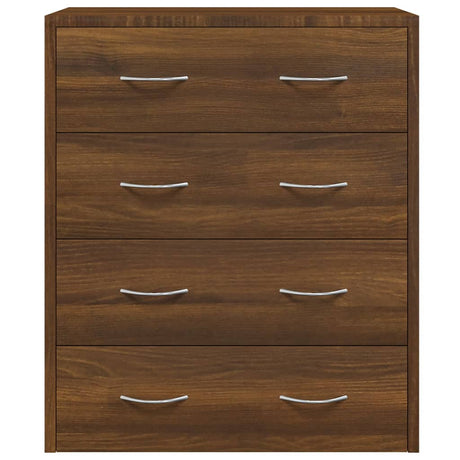 Dressoir met 4 lades 60x30,5x71 cm bruineiken - AllerleiShop