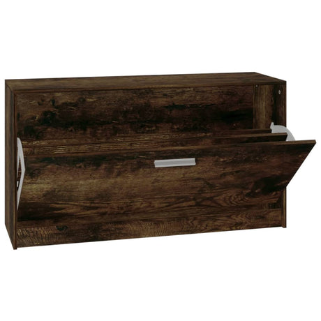 Schoenenbank 80x24x45 cm bewerkt hout gerookt eiken - AllerleiShop