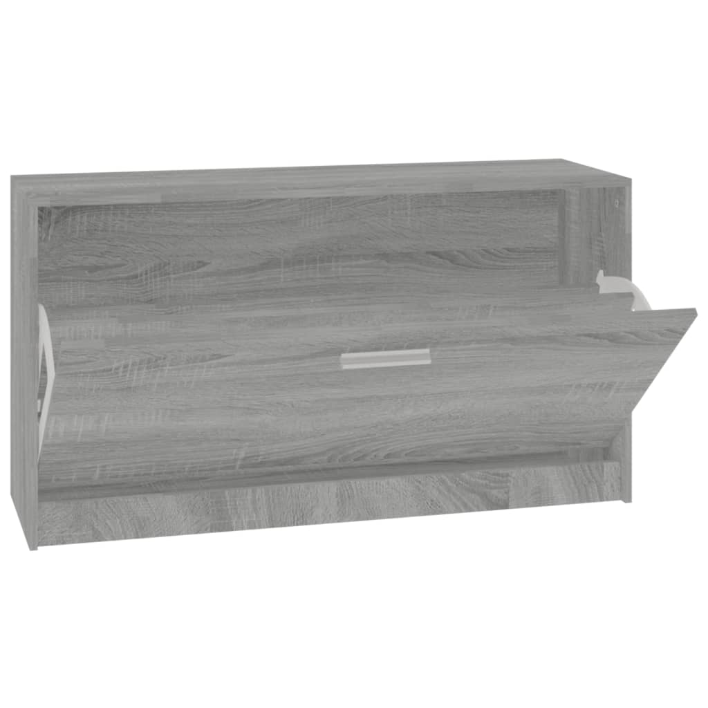 Schoenenbank 80x24x45 cm bewerkt hout grijs sonoma eikenkleur - AllerleiShop