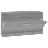 Schoenenbank 80x24x45 cm bewerkt hout grijs sonoma eikenkleur - AllerleiShop