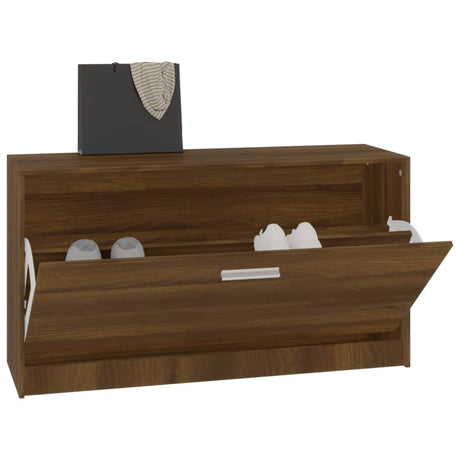 Schoenenbank 80x24x45 cm bewerkt hout bruin eikenkleur - AllerleiShop