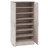 Schoenenkast 55x35x108 cm bewerkt hout betongrijs - AllerleiShop