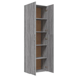 Kantoorkast 60x32x190 cm bewerkt hout grijs sonoma eikenkleurig - AllerleiShop