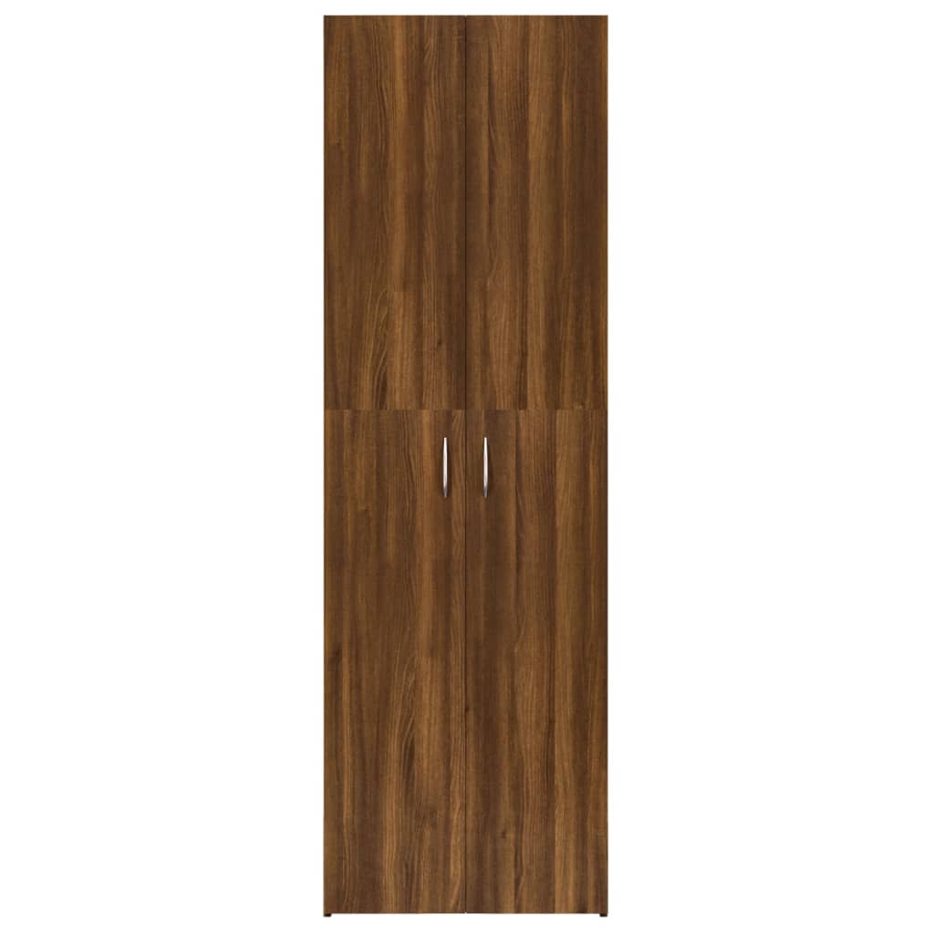 Kantoorkast 60x32x190 cm bewerkt hout bruin eikenkleur - AllerleiShop