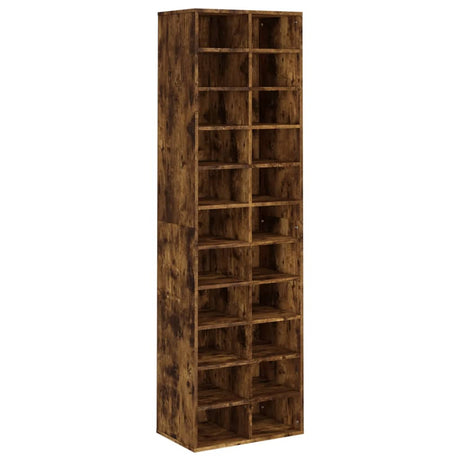 Schoenenkast 54x34x183 cm bewerkt hout gerookt eikenkleurig - AllerleiShop