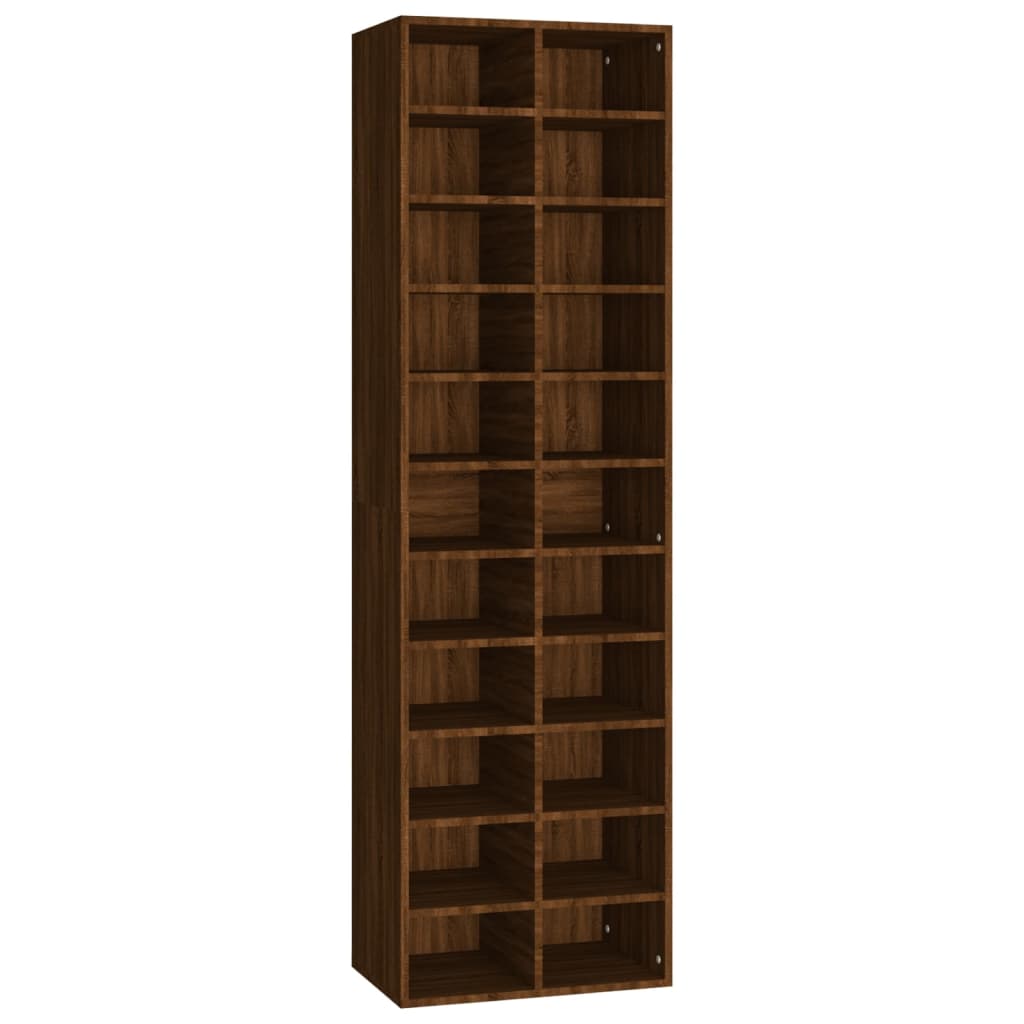 Schoenenkast 54x34x183 cm bewerkt hout bruin eikenkleur - AllerleiShop