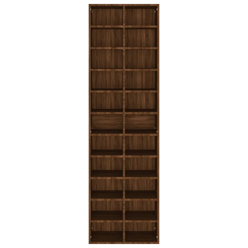 Schoenenkast 54x34x183 cm bewerkt hout bruin eikenkleur - AllerleiShop