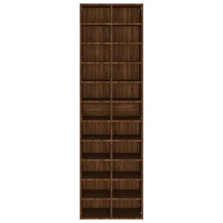 Schoenenkast 54x34x183 cm bewerkt hout bruin eikenkleur - AllerleiShop