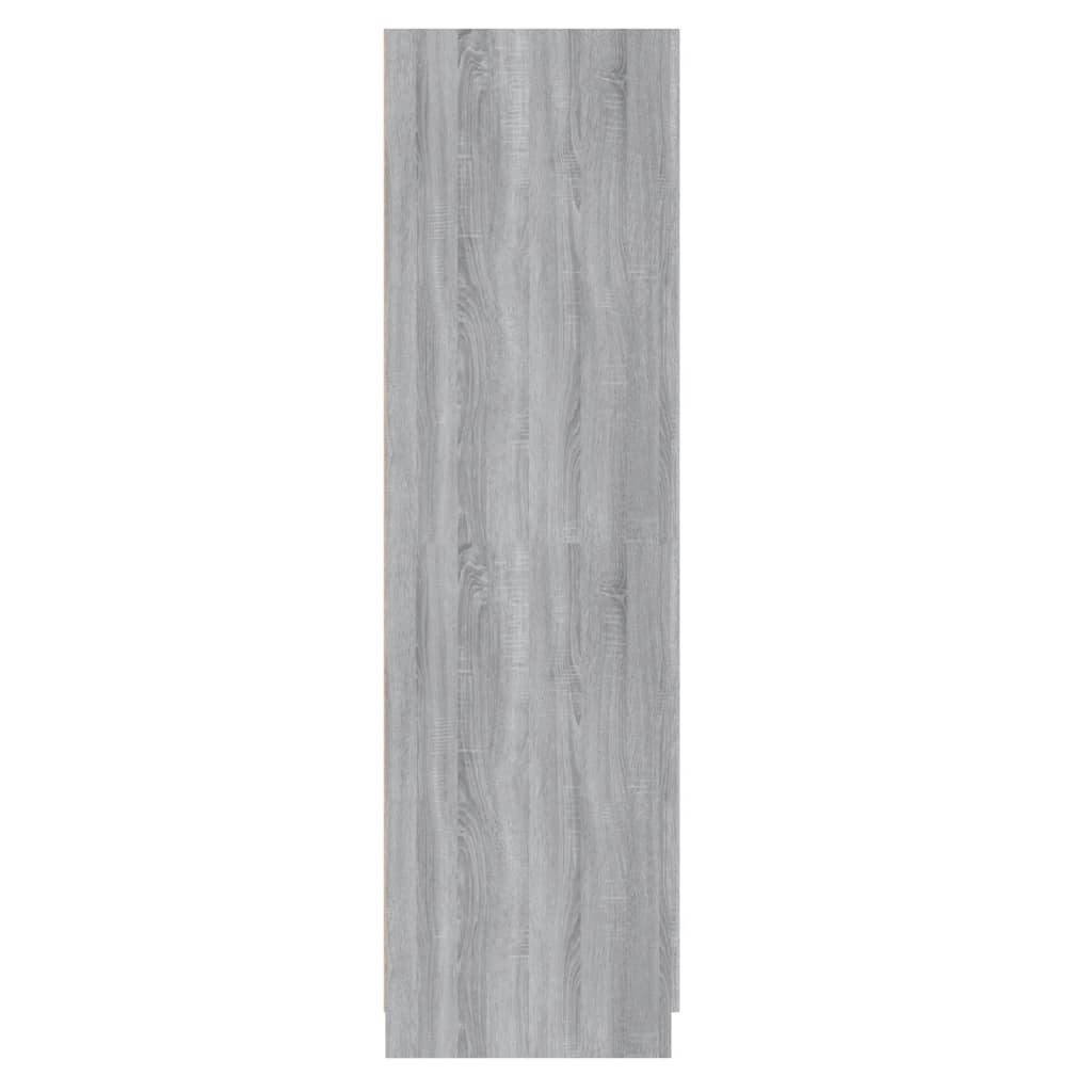 Kledingkast 80x52x180 cm bewerkt hout grijs sonoma eikenkleurig - AllerleiShop