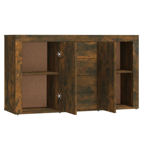 Dressoir 120x36x69 cm bewerkt hout gerookt eikenkleurig - AllerleiShop