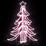 Kerstfiguur kerstboom met warmwitte LED's 87x87x93 cm - AllerleiShop