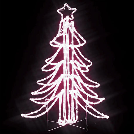 Kerstfiguur kerstboom met warmwitte LED's 87x87x93 cm - AllerleiShop