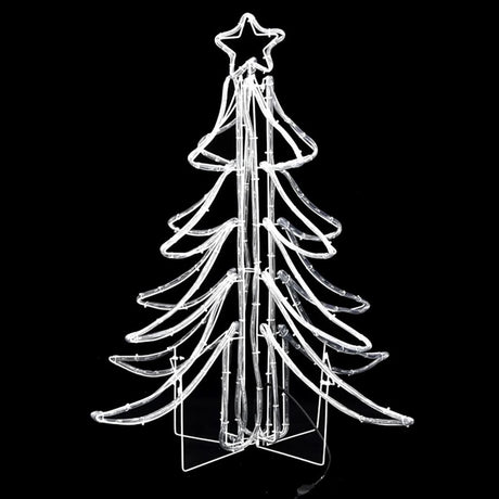 Kerstfiguur kerstboom met warmwitte LED's 87x87x93 cm - AllerleiShop