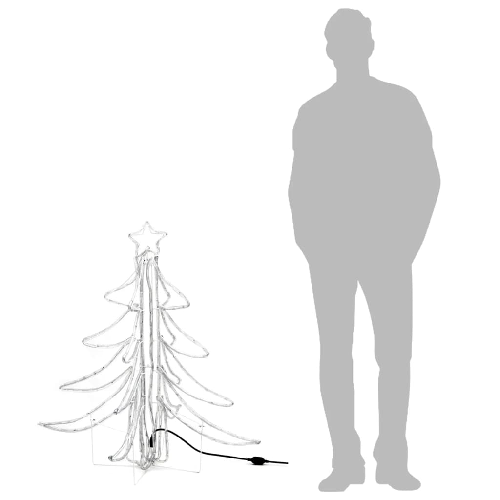 Kerstfiguur kerstboom met warmwitte LED's 87x87x93 cm - AllerleiShop