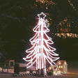 Kerstfiguur kerstboom met warmwitte LED's 87x87x93 cm - AllerleiShop