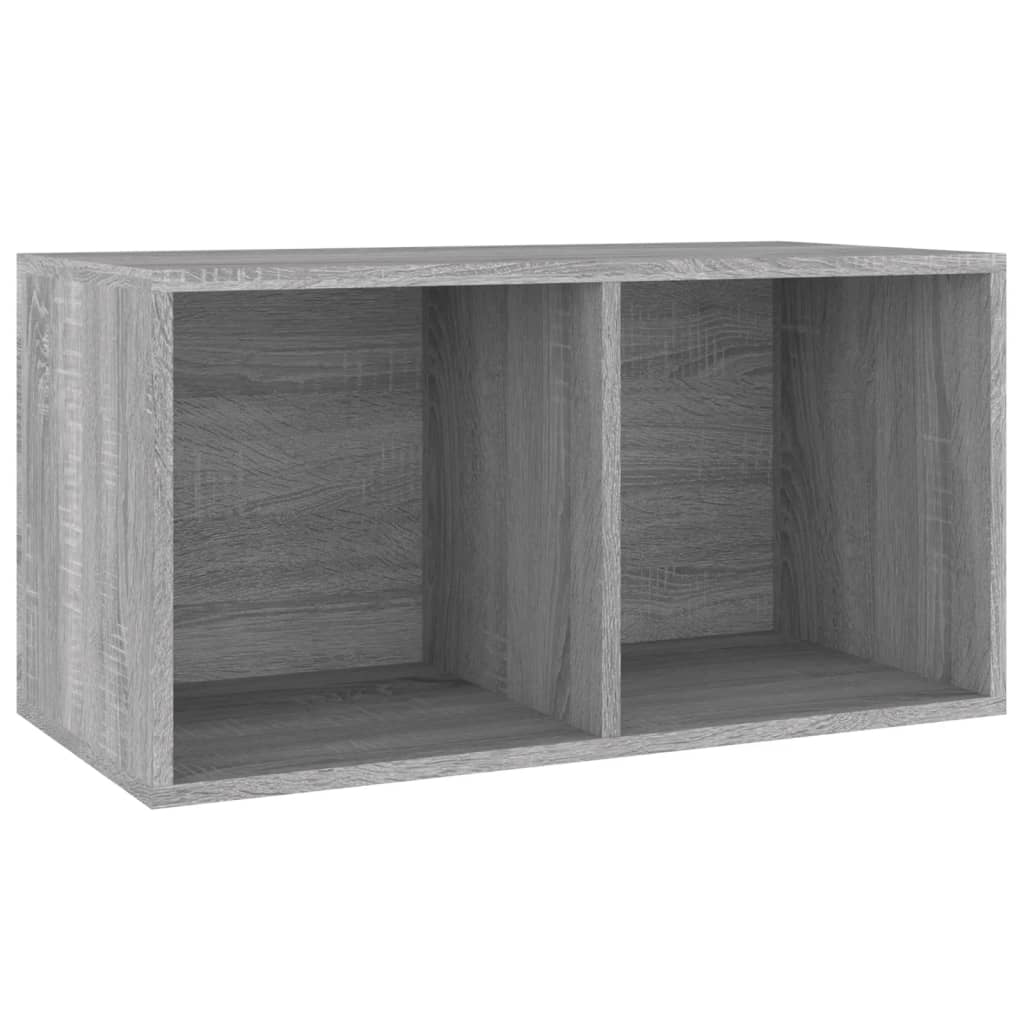 Opbergbox voor LP's 71x34x36 cm bewerkt hout grijs sonoma eiken - AllerleiShop