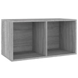 Opbergbox voor LP's 71x34x36 cm bewerkt hout grijs sonoma eiken - AllerleiShop