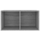 Opbergbox voor LP's 71x34x36 cm bewerkt hout grijs sonoma eiken - AllerleiShop