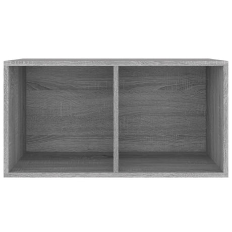 Opbergbox voor LP's 71x34x36 cm bewerkt hout grijs sonoma eiken - AllerleiShop