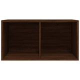 Opbergbox voor LP's 71x34x36 cm bewerkt hout bruin eikenkleur - AllerleiShop