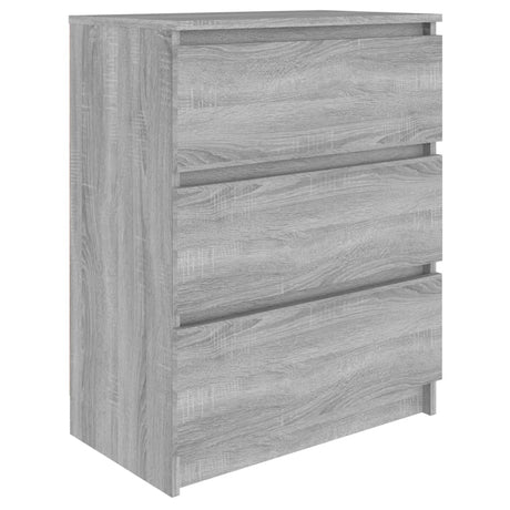 Dressoir 60x35x76 cm bewerkt hout grijs sonoma eikenkleurig - AllerleiShop