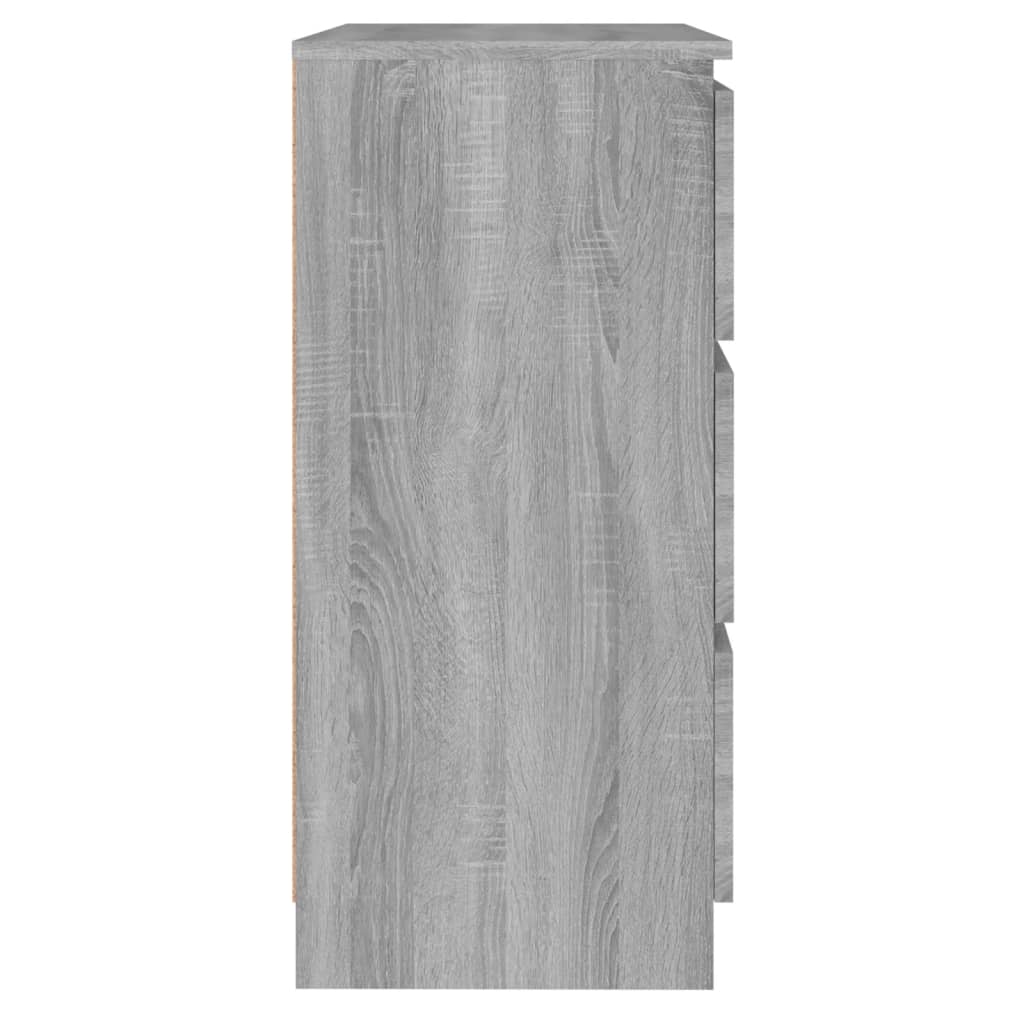 Dressoir 60x35x76 cm bewerkt hout grijs sonoma eikenkleurig - AllerleiShop