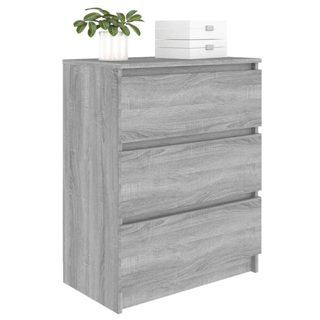 Dressoir 60x35x76 cm bewerkt hout grijs sonoma eikenkleurig - AllerleiShop