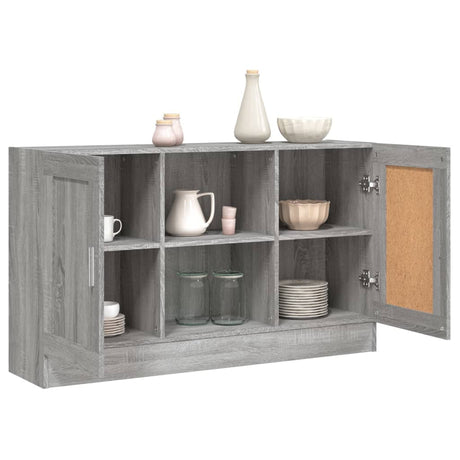 Dressoir 120x30,5x70 cm bewerkt hout grijs sonoma eikenkleurig - AllerleiShop