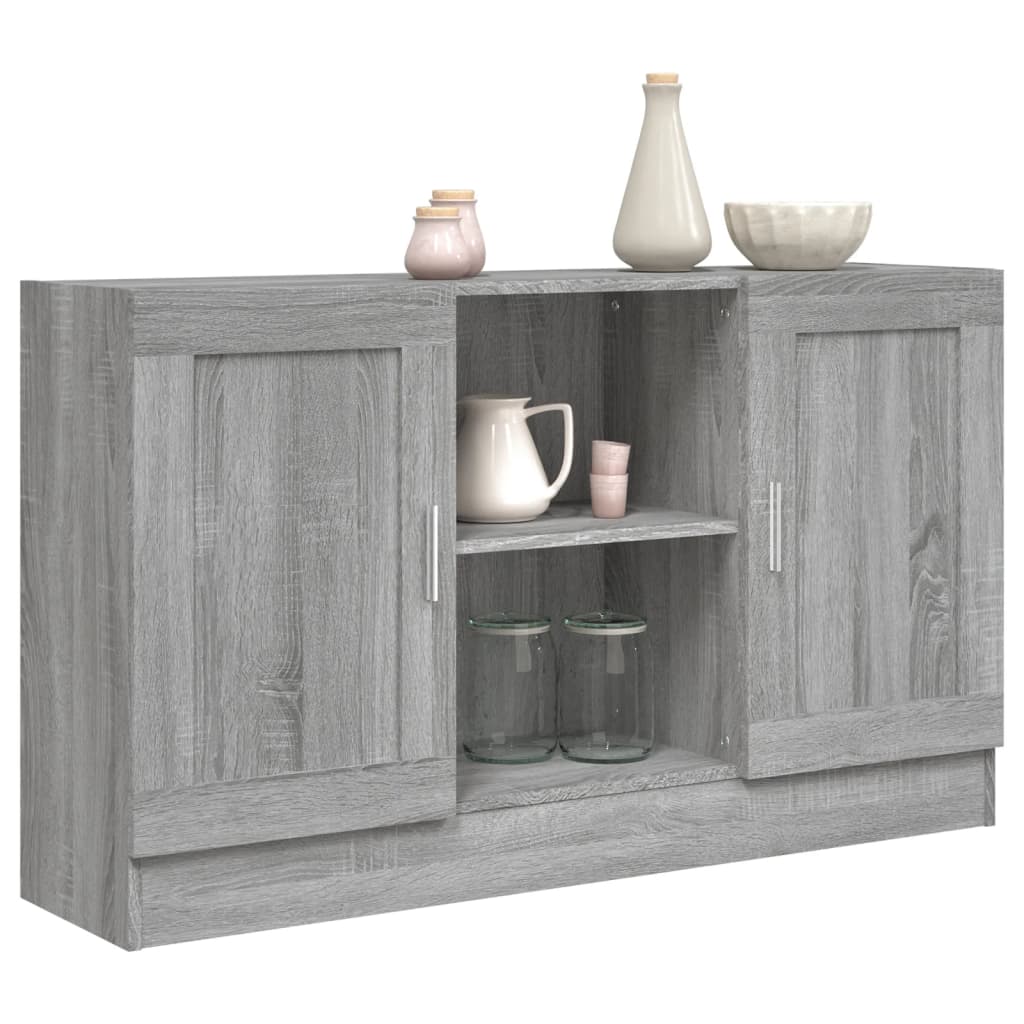 Dressoir 120x30,5x70 cm bewerkt hout grijs sonoma eikenkleurig - AllerleiShop