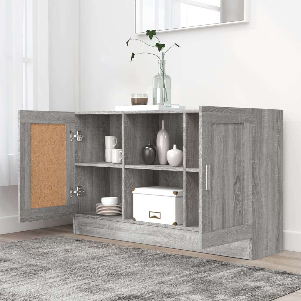 Dressoir 120x30,5x70 cm bewerkt hout grijs sonoma eikenkleurig - AllerleiShop