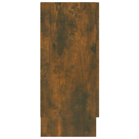 Vitrinekast 120x30,5x70 cm bewerkt hout gerookt eikenkleurig - AllerleiShop