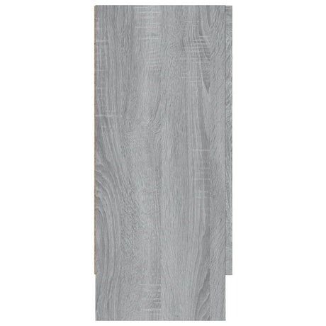 Vitrinekast 120x30,5x70 cm bewerkt hout grijs sonoma eiken - AllerleiShop