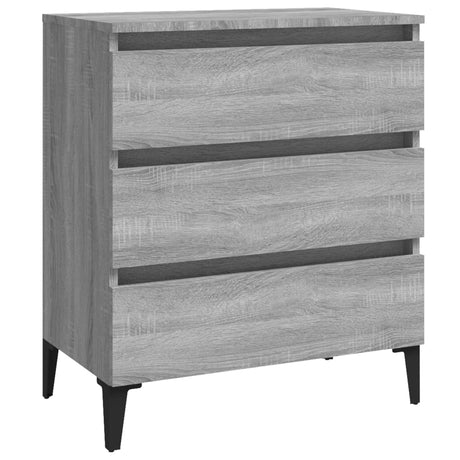 Dressoir 60x35x69 cm bewerkt hout grijs sonoma eikenkleurig - AllerleiShop