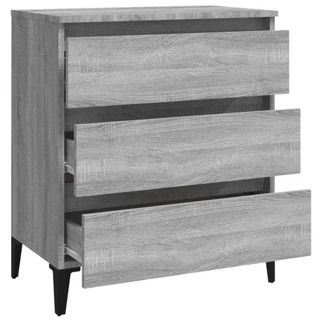 Dressoir 60x35x69 cm bewerkt hout grijs sonoma eikenkleurig - AllerleiShop