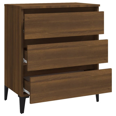 Dressoir 60x35x69 cm bewerkt hout bruin eikenkleur - AllerleiShop