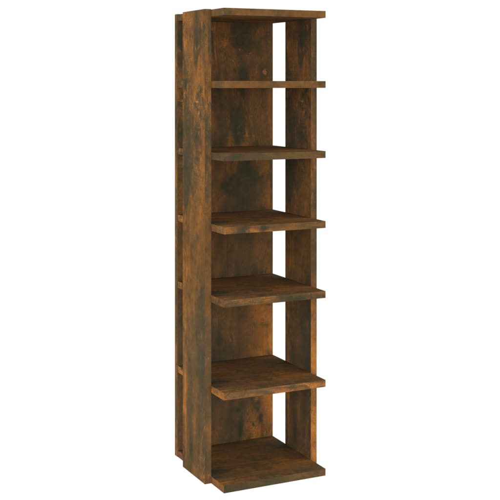 Schoenenrek 27,5x27x102 cm bewerkt hout gerookt eikenkleurig - AllerleiShop