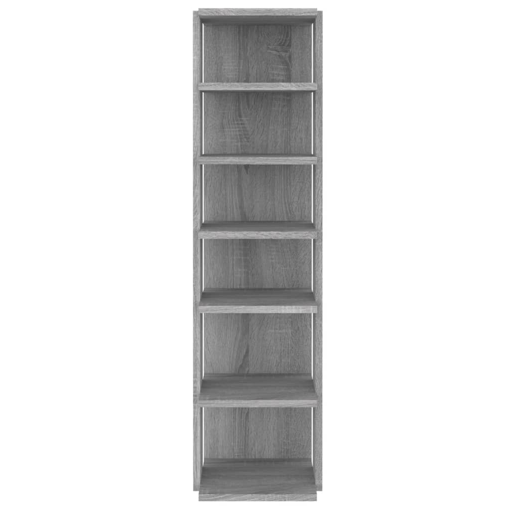 Schoenenrek 27,5x27x102 cm bewerkt hout grijs sonoma - AllerleiShop