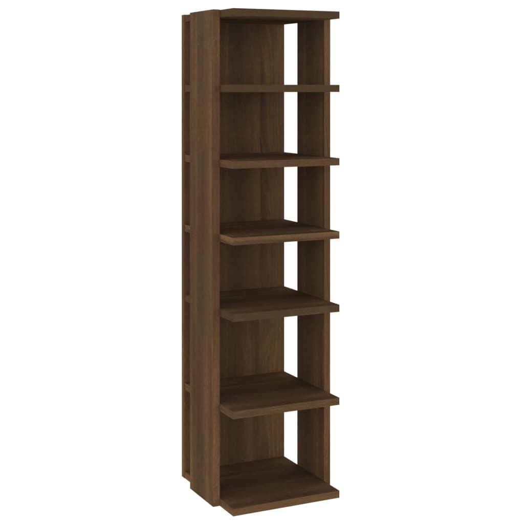 Schoenenrek 27,5x27x102 cm bewerkt hout bruin eikenkleur - AllerleiShop