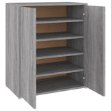 Schoenenkast 60x35x70 cm bewerkt hout grijs sonoma eikenkleurig - AllerleiShop