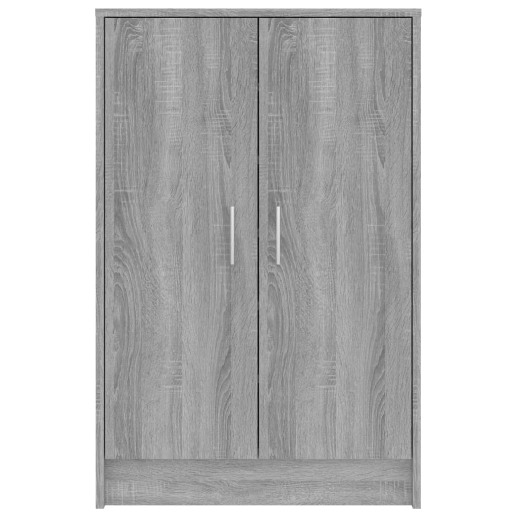 Schoenenkast 60x35x92 cm bewerkt hout grijs sonoma eikenkleurig - AllerleiShop